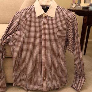 Classic pink and navy checked Polo button down
